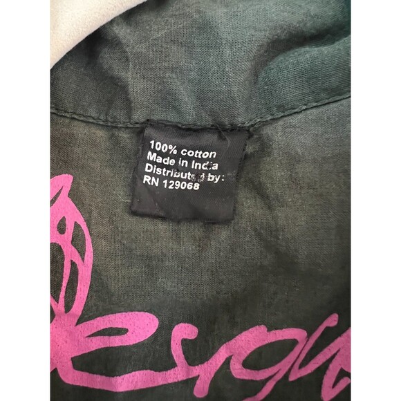 Desigual Women's Large Floral Artsy Button Down Blouse Multi Colored Embroidered - Picture 5 of 12